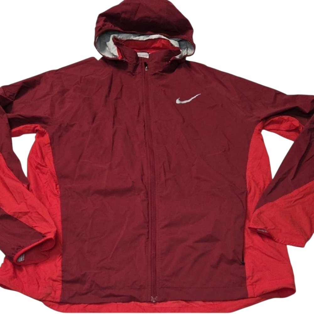 Nike Red Windbreaker Jacket with Hood